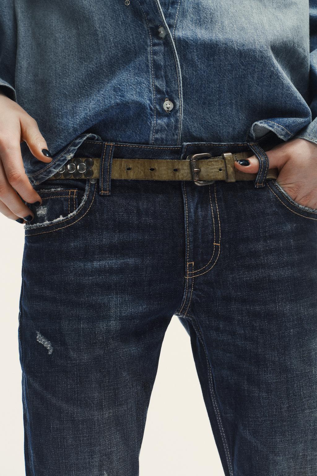 ДЖИНСЫ TRF ПРЯМОГО КРОЯ С НИЗКОЙ ПОСАДКОЙ