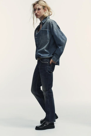 Джинсы TRF прямого кроя с низкой посадкой- Заказать в России