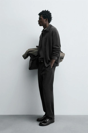 Кардиган классического кроя из смесовой шерсти- Заказать в России