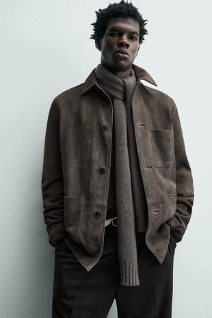 Замшевая куртка- Заказать в России