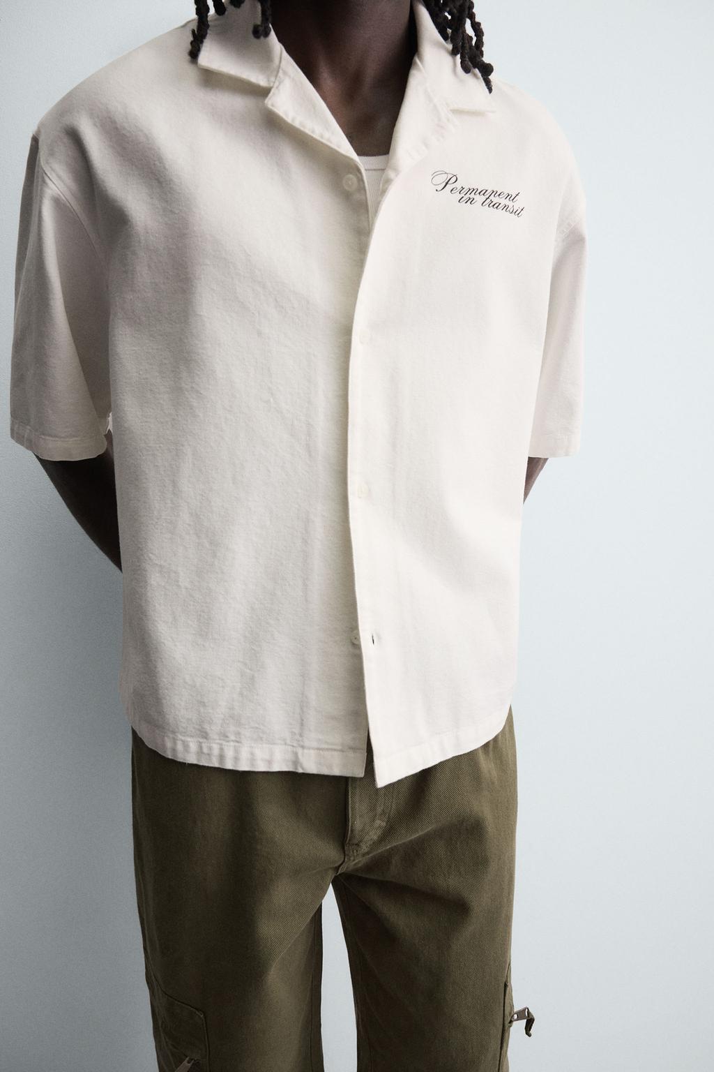 Рубашка свободного кроя с принтом