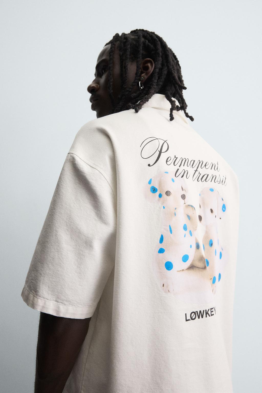 Рубашка свободного кроя с принтом