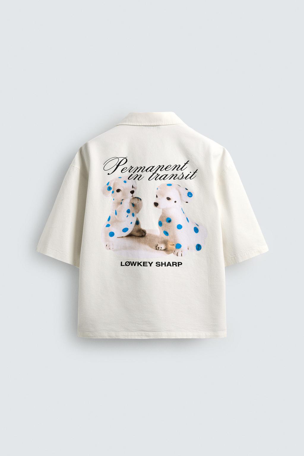 Рубашка свободного кроя с принтом