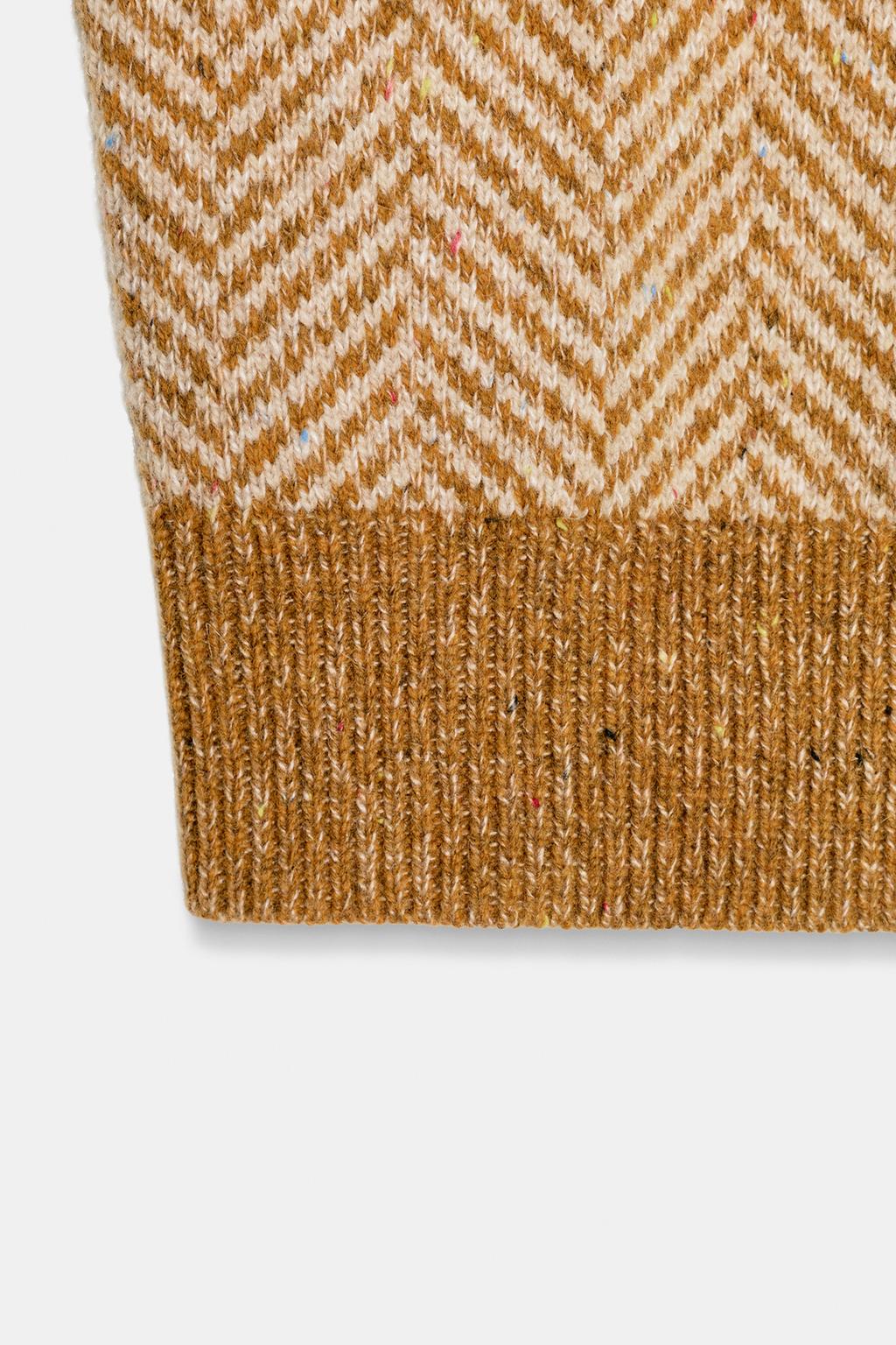 ЖИЛЕТ В ЕЛОЧКУ ИЗ СМЕСОВОЙ ШЕРСТИ