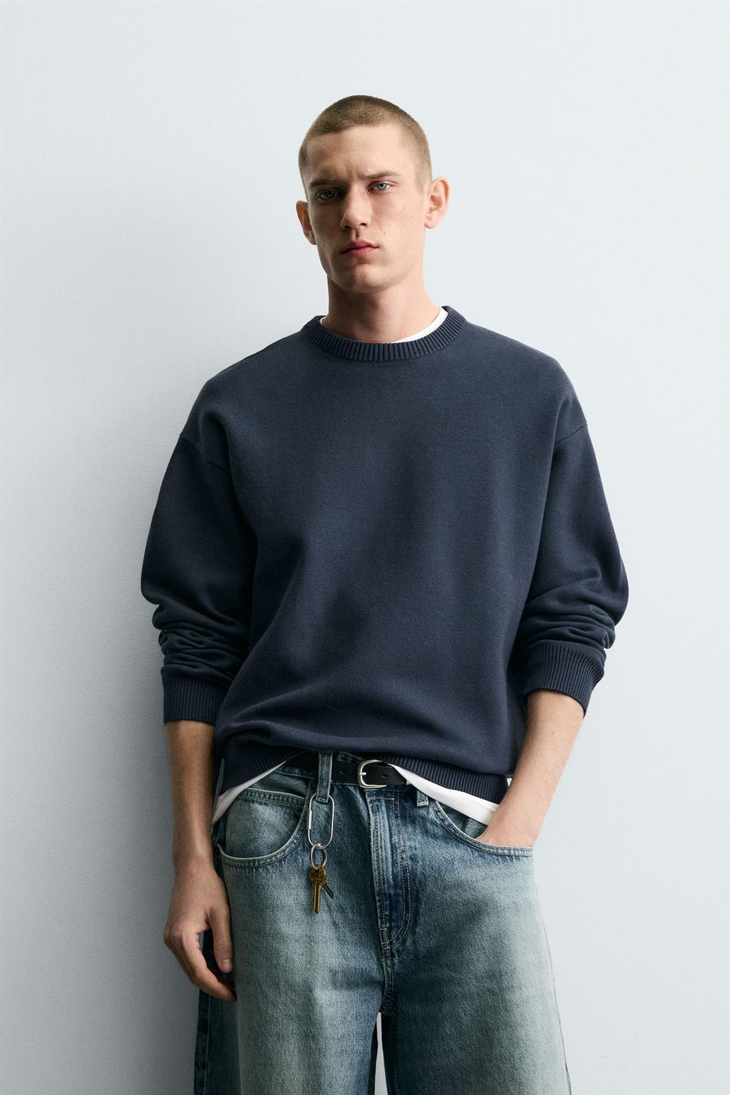 СВИТЕР ИЗ МЯГКОЙ РЕЛЬЕФНОЙ ТКАНИ