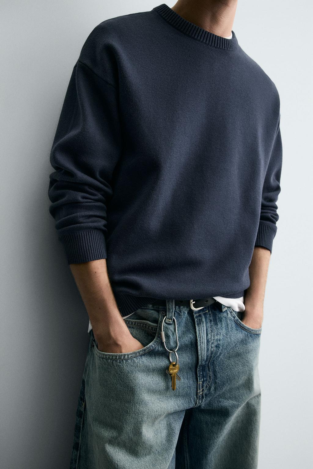 СВИТЕР ИЗ МЯГКОЙ РЕЛЬЕФНОЙ ТКАНИ