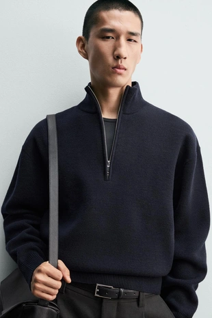 Свитер с застежкой-молнией- Заказать в России