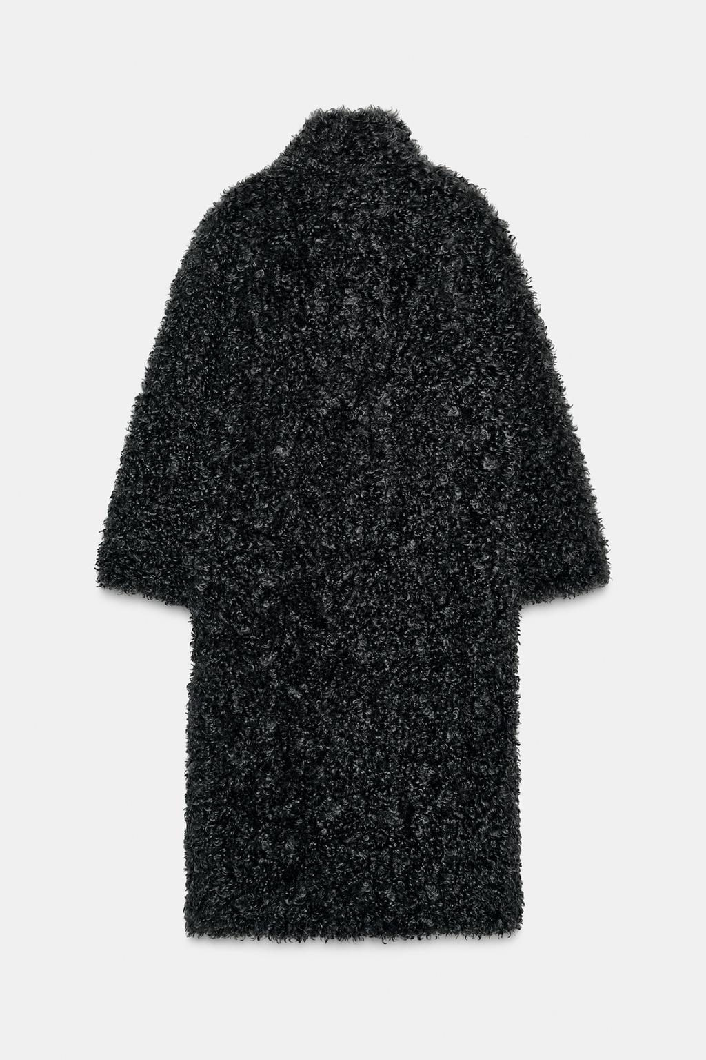 ДЛИННОЕ ПАЛЬТО ИЗ ИСКУССТВЕННОЙ ОВЧИНЫ — ZW COLLECTION