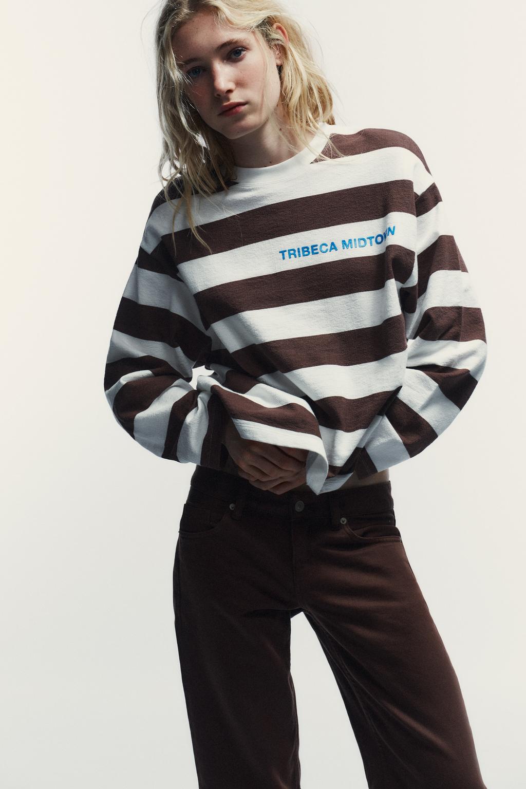 ФУТБОЛКА В ПОЛОСКУ С ТЕКСТОМ