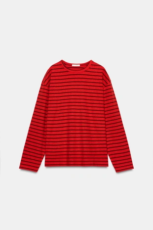 Футболка в полоску с длинными рукавами