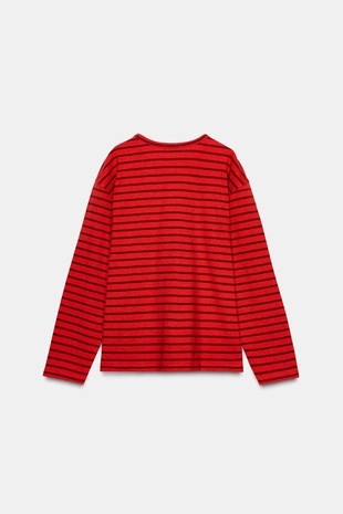 Футболка в полоску с длинными рукавами- Заказать в России