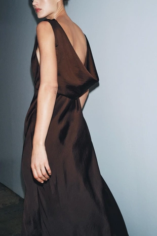 Атласное платье миди ZW COLLECTION- Заказать в России