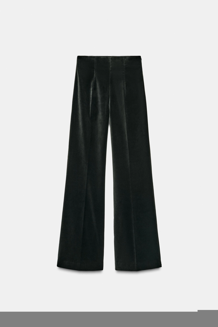 Бархатные штаны с разношерстными брюками zw коллекции