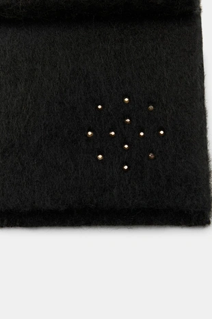 Шарф из шерсти со стразами- Заказать в России