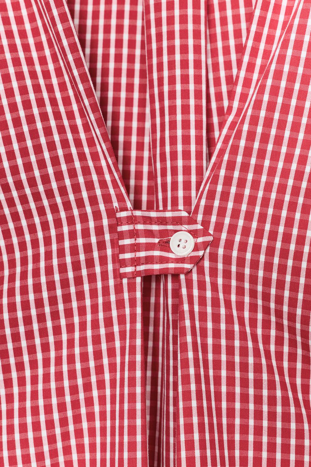 РУБАШКА ОВЕРСАЙЗ ИЗ ПОПЛИНА В КЛЕТКУ