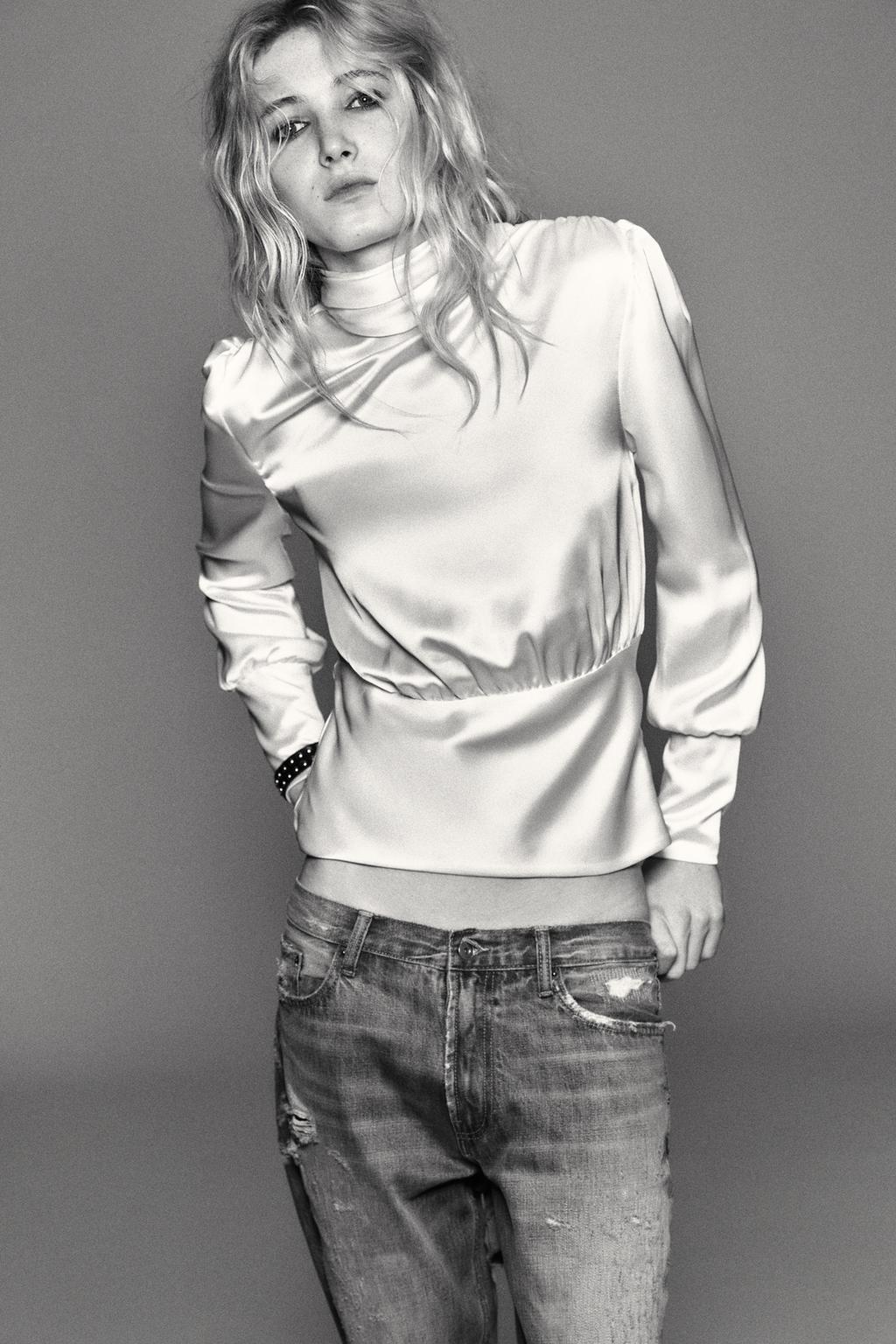 АТЛАСНАЯ РУБАШКА С ЗАВЯЗКАМИ НА СПИНЕ