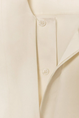 Комбинированная атласная блуза ZW COLLECTION- Заказать в России