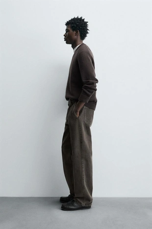 Джинсы STRAIGHT FIT со складками- Заказать в России