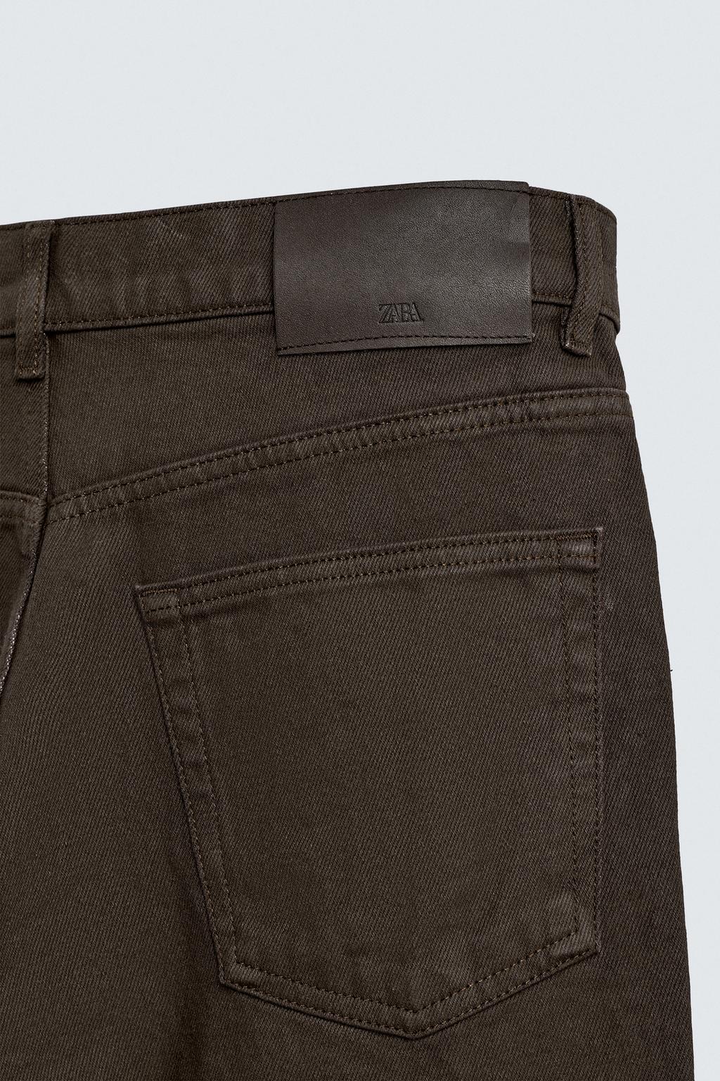 ДЖИНСЫ ПРЯМОГО КРОЯ С ВОЩЕНЫМ ПОКРЫТИЕМ