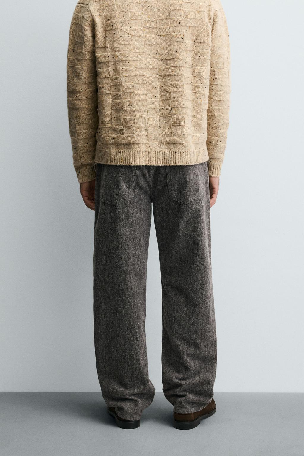 ДЖИНСЫ ПРЯМОГО КРОЯ ИЗ МЯГКОЙ ТКАНИ