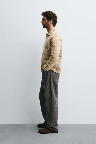 Джинсы прямого кроя из мягкой ткани- Заказать в России