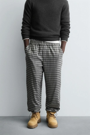 Брюки RELAXED FIT из рельефной ткани