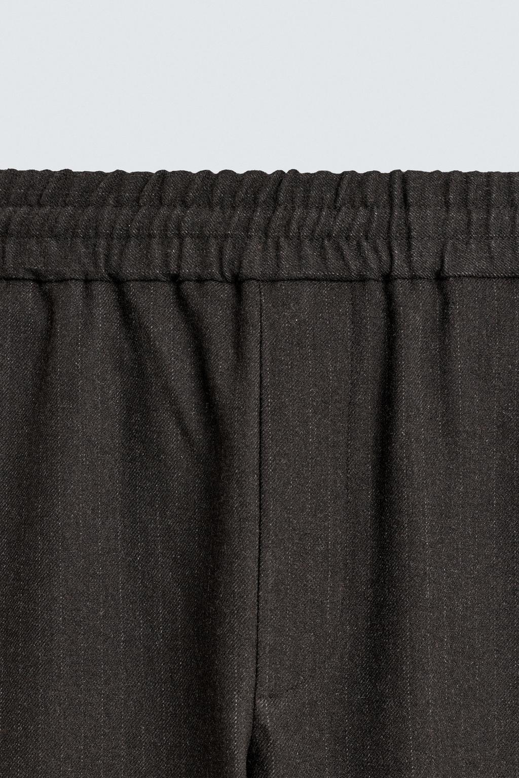 БРЮКИ СВОБОДНОГО КРОЯ ИЗ ТЕКСТУРИРОВАННОЙ ТКАНИ