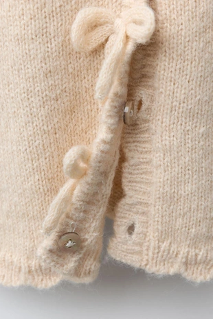 Кардиган с бантами- Заказать в России