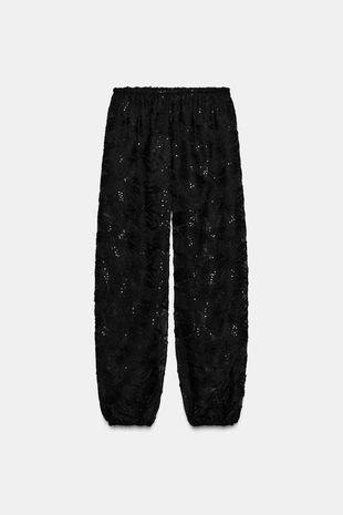 Широкие брюки с пайетками- Заказать в России