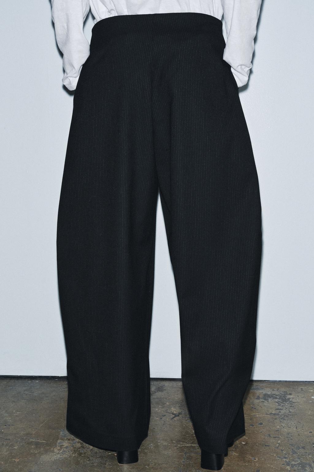 БРЮКИ В ПОЛОСКУ С ЗАЩИПАМИ — ZW COLLECTION