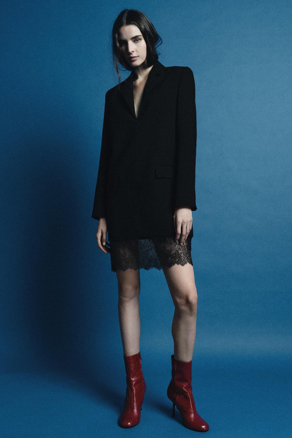 ПЛАТЬЕ-БЛЕЙЗЕР С КРУЖЕВОМ — ZW COLLECTION LIMITED EDITION