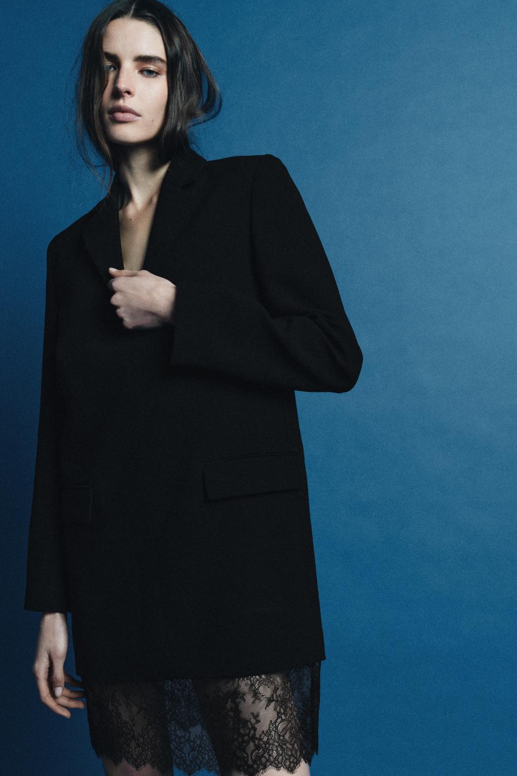 ПЛАТЬЕ-БЛЕЙЗЕР С КРУЖЕВОМ — ZW COLLECTION LIMITED EDITION