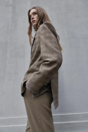 Блейзер оверсайз в клетку- Заказать в России