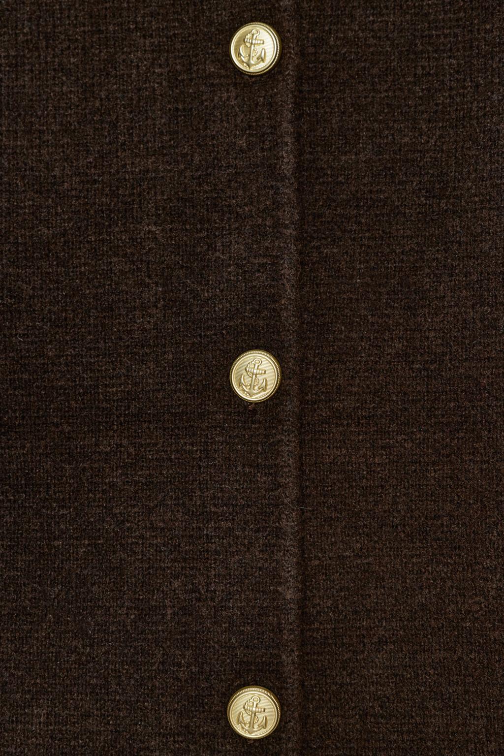 ТРИКОТАЖНЫЙ КАРДИГАН С ВОРОТНИКОМ ИЗ ИСКУССТВЕННОГО МЕХА