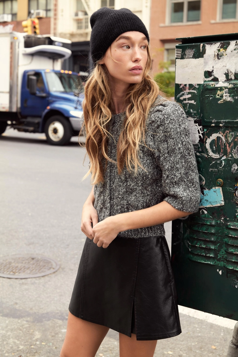 Кардиган с объемными рукавами