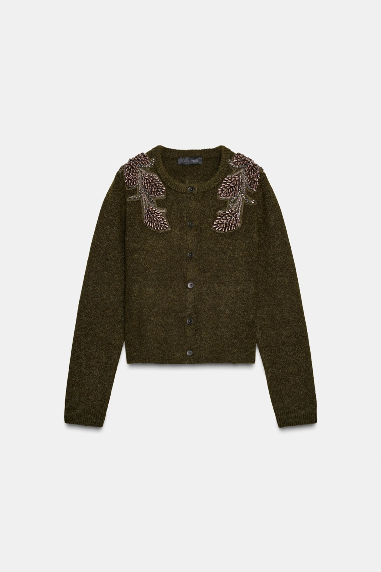 Кардиган с бисером