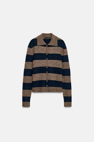 Кардиган в полоску- Заказать в России