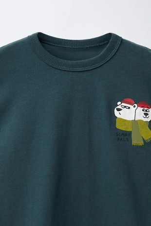 Deep blue | 0722/975/462 - Zara Футболка с принтом «белые медведи»