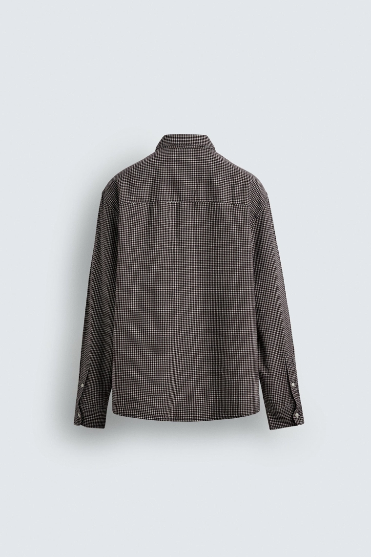 Рубашка в клетку из фланели