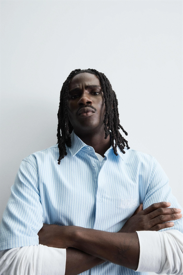 Рубашка в полоску с вышивкой