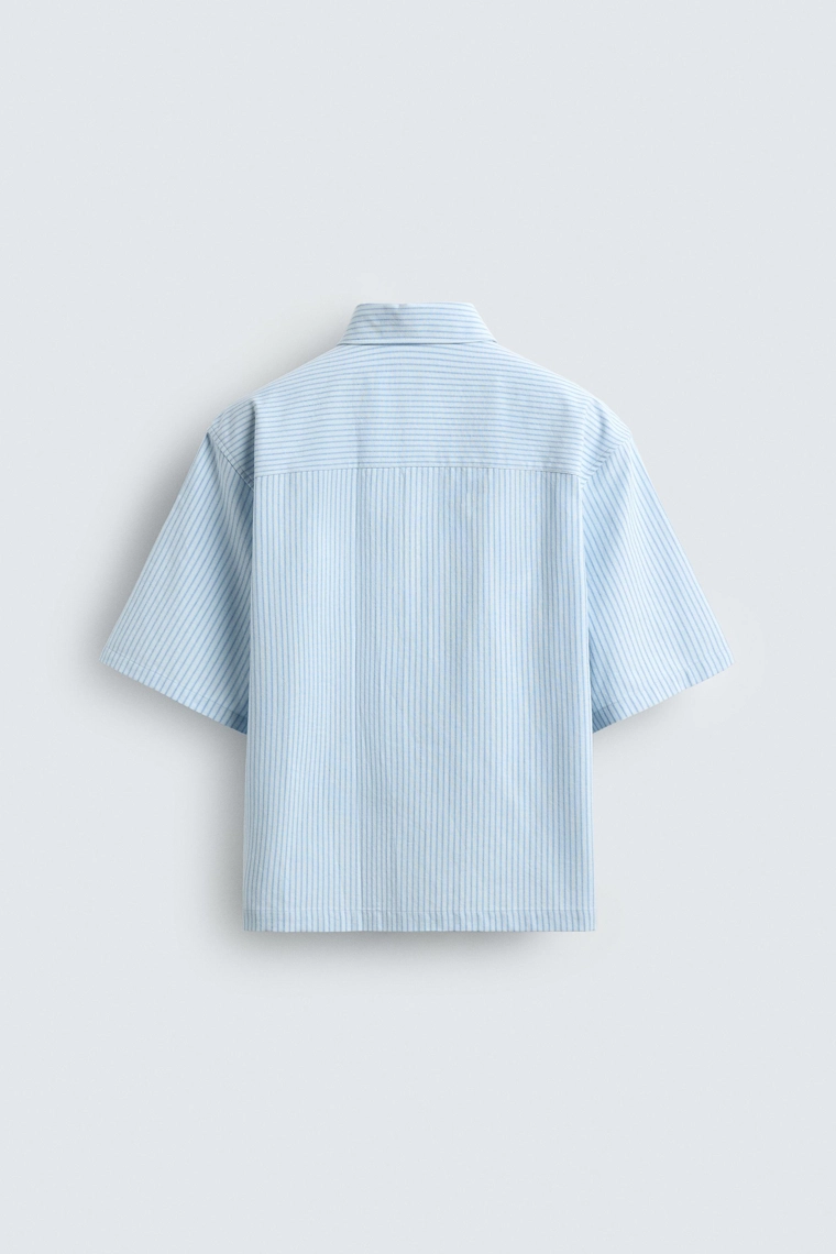 Рубашка в полоску с вышивкой