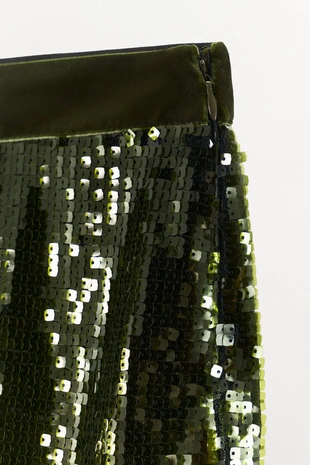 Комбинированные шорты с пайетками- Заказать в России