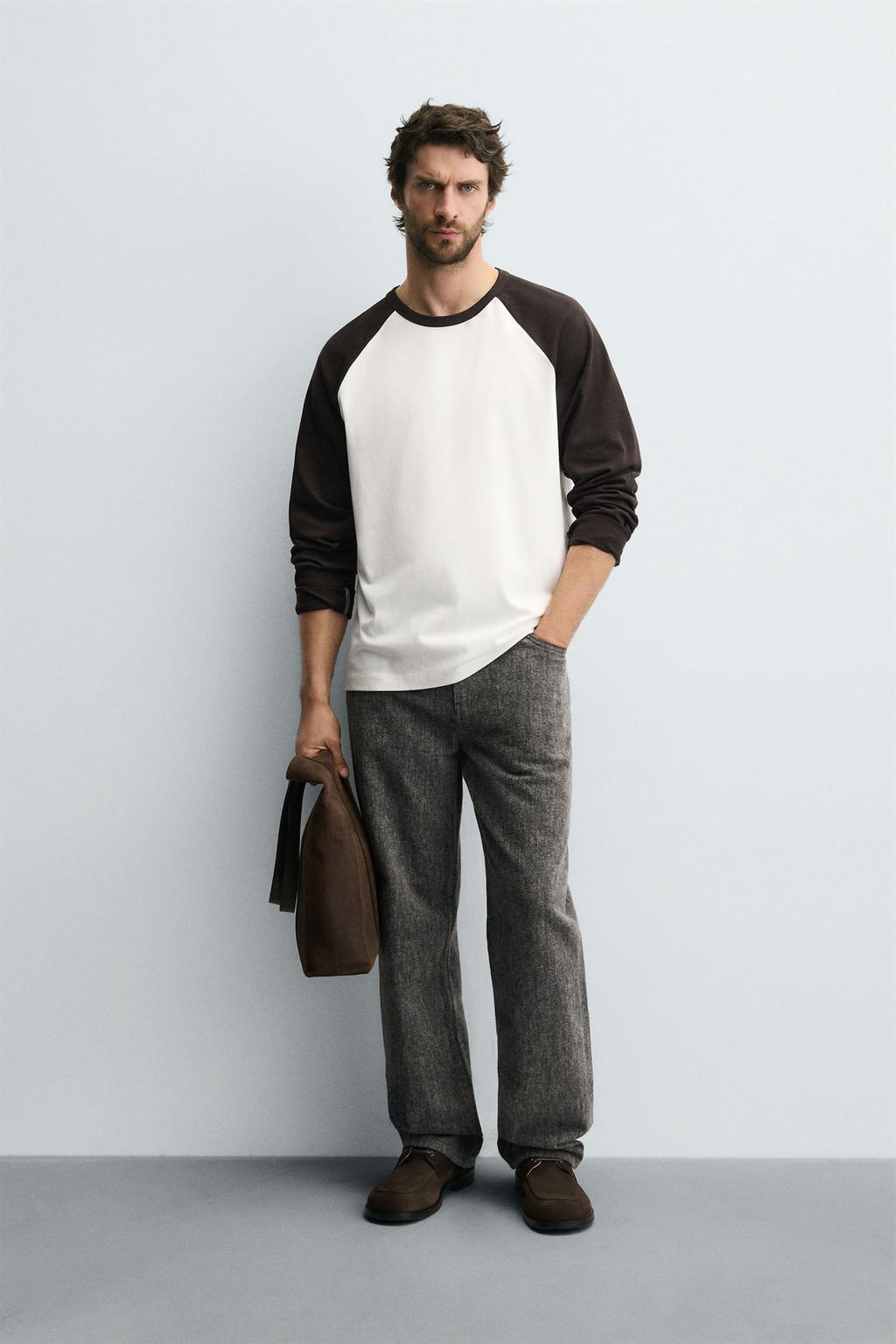 ФУТБОЛКА КОЛОР-БЛОК С РУКАВАМИ РЕГЛАН