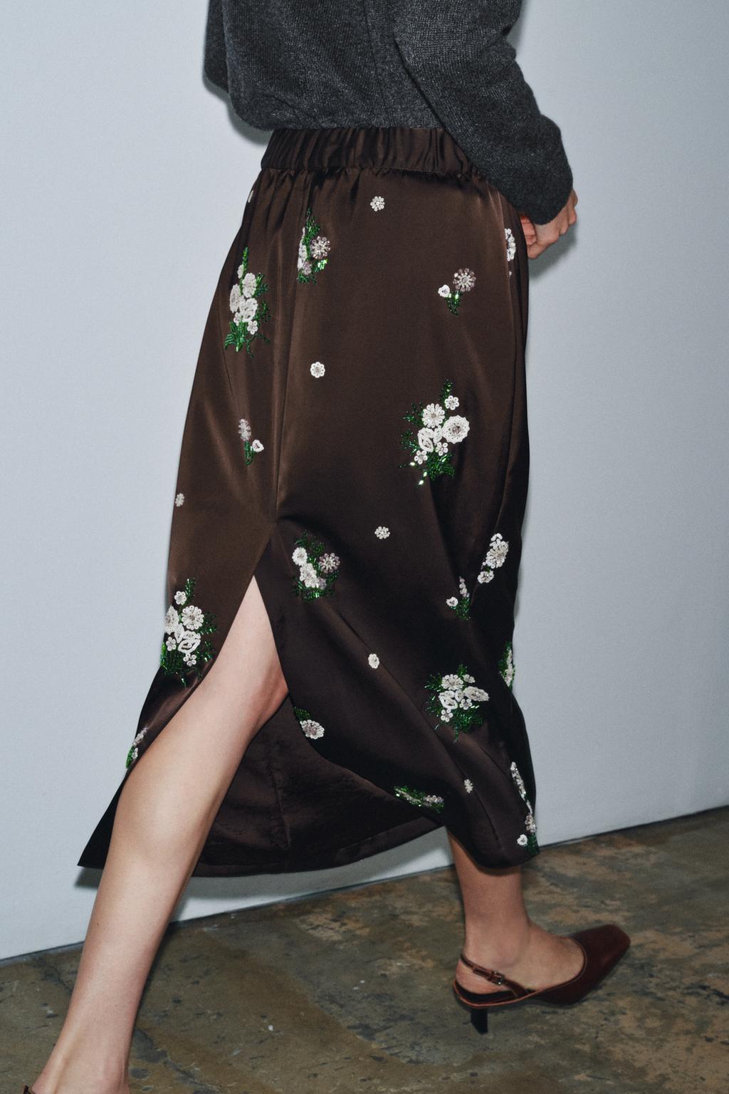 ЮБКА С ВЫШИВКОЙ И ПАЙЕТКАМИ ZW COLLECTION LIMITED EDITION