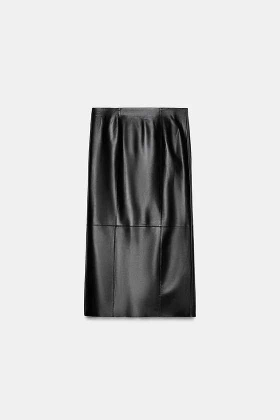 ЮБКА ИЗ 100% КОЖИ — коллекция Zara «ZW» 