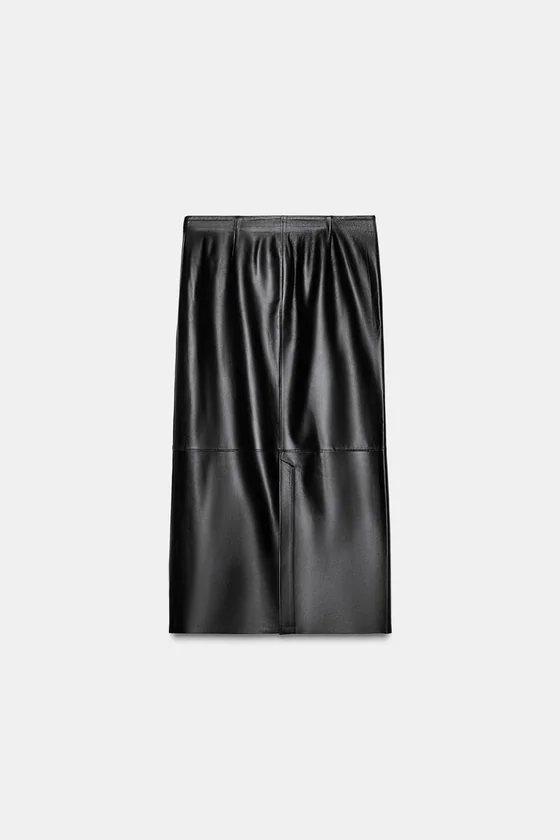 ЮБКА ИЗ 100% КОЖИ — коллекция Zara «ZW» 