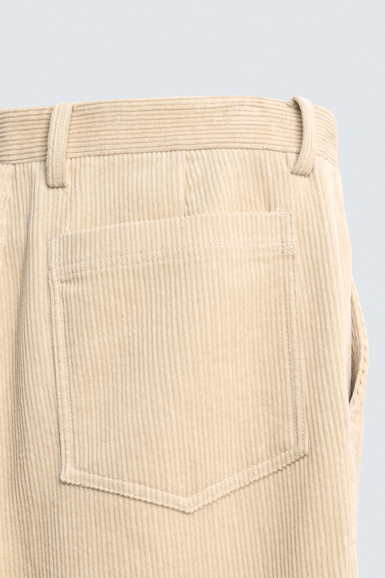 Брюки из вельвета прямого кроя