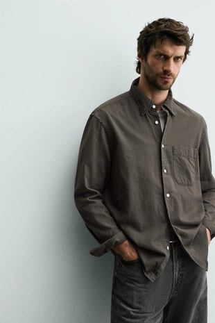 Рубашка с фланелевой отделкой- Заказать в России