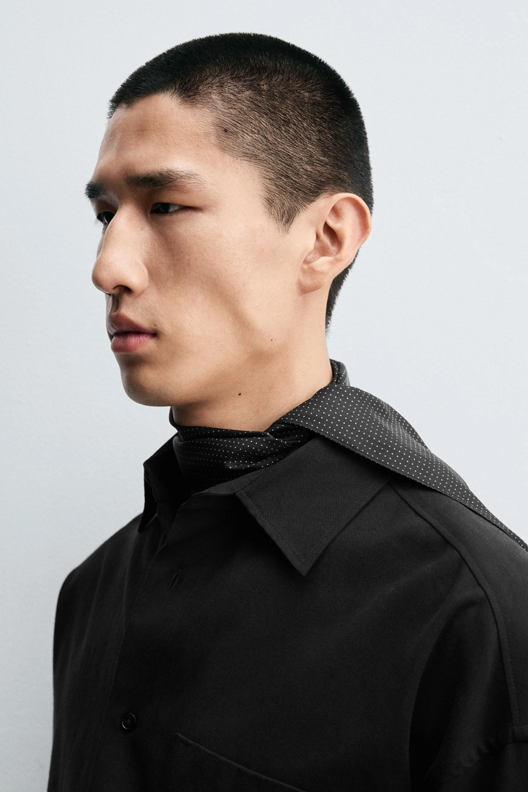 Платок в горошек из 100% шелка