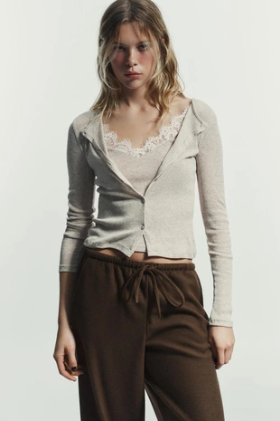 Брюки палаццо с завязками